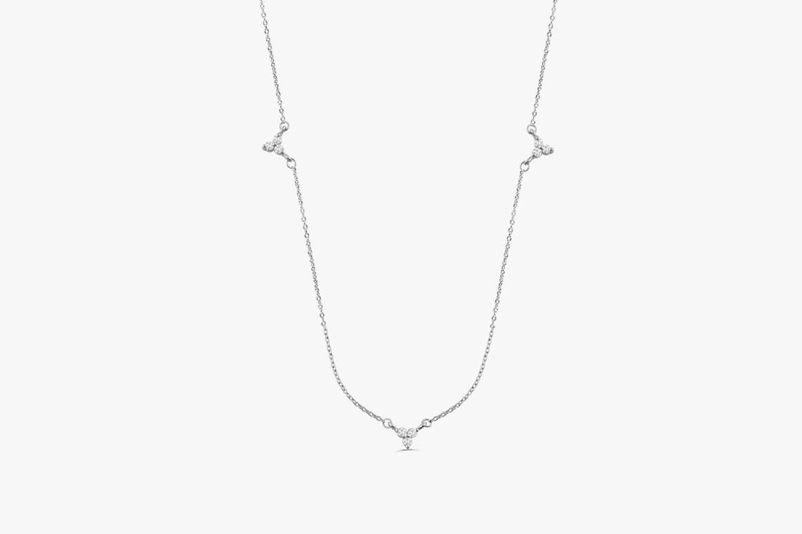Diamant Kette AURORA I 585er Weißgold 0,12 Karat