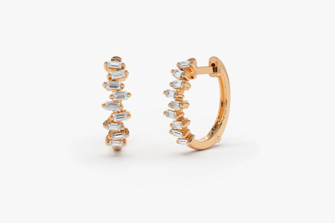 Diamant Ohrringe Creole VICTORIA I 585er Roségold 0,39 Karat