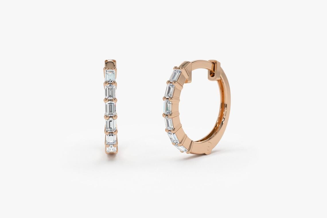 Diamant Ohrringe Creolen CARRIE I 585er Roségold 0,25 Karat