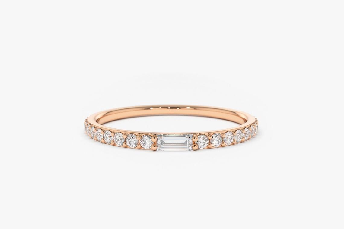 Diamant Ring SUSAN I 585er Roségold 0,27 Karat 1 Diamant Ring SUSAN I 585er Roségold 0,27 Karat