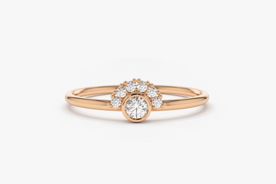 Diamant Ring NICOLE I 585er Roségold 0,14 Karat
