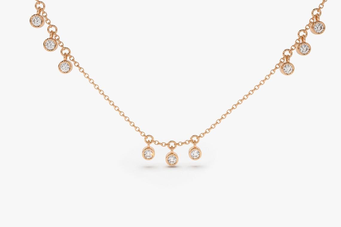 Diamant Kette ARIA I 585er Roségold