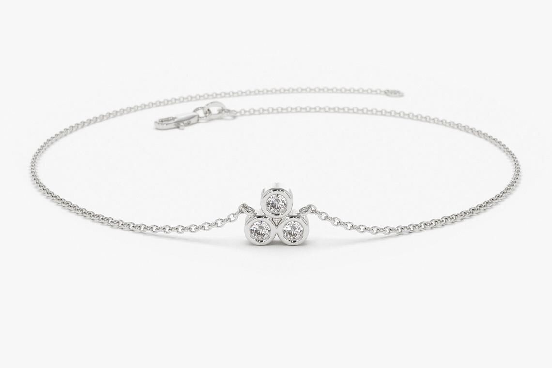 Diamant Armband LAILA I 585er Weißgold 0,10 Karat