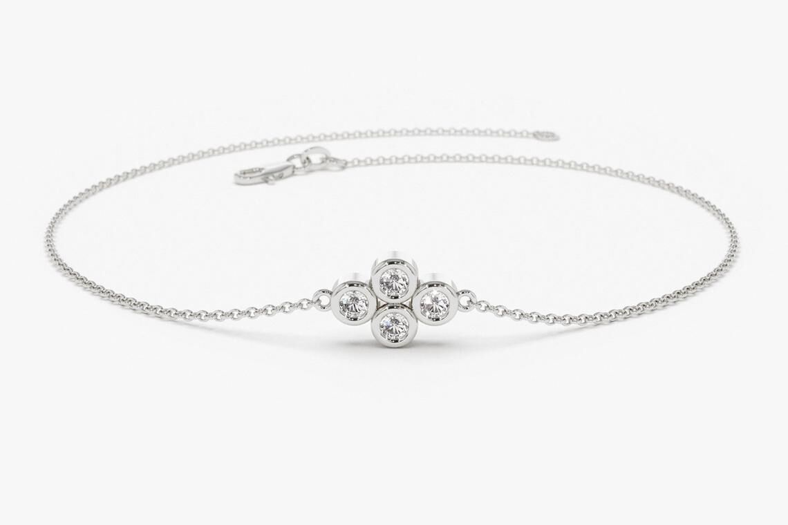 Diamant Armband MILO I 585er Weißgold 0,10 Karat