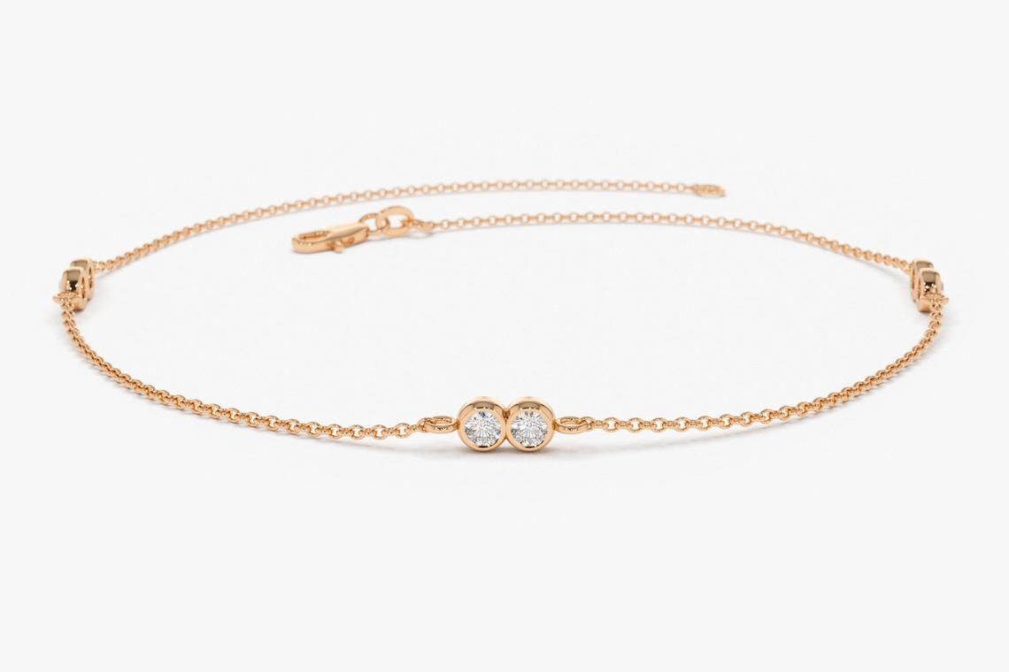 Diamant Armband CARLOTTA I 585er RoseGold 0,16 Karat