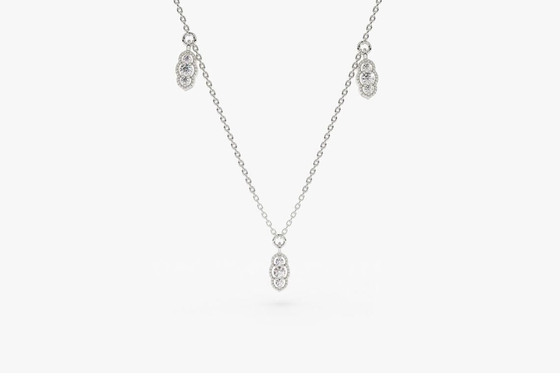 Diamant Kette CAMILA I 585er Weißgold 0,12 Karat