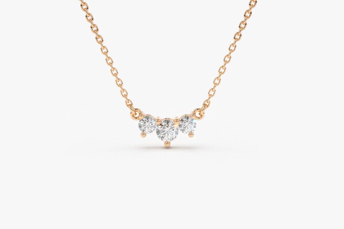 Diamant Kette AVERY I 585er Roségold 0,26 Karat