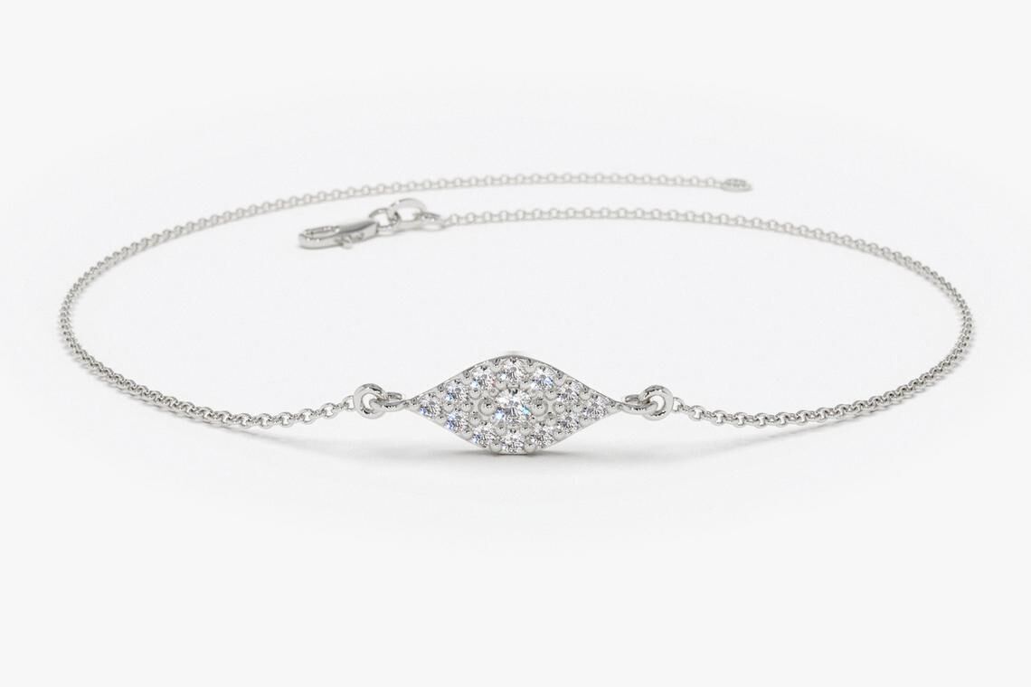 Diamant Armband MARGHERITA I 585er Weißgold 0,15 Karat
