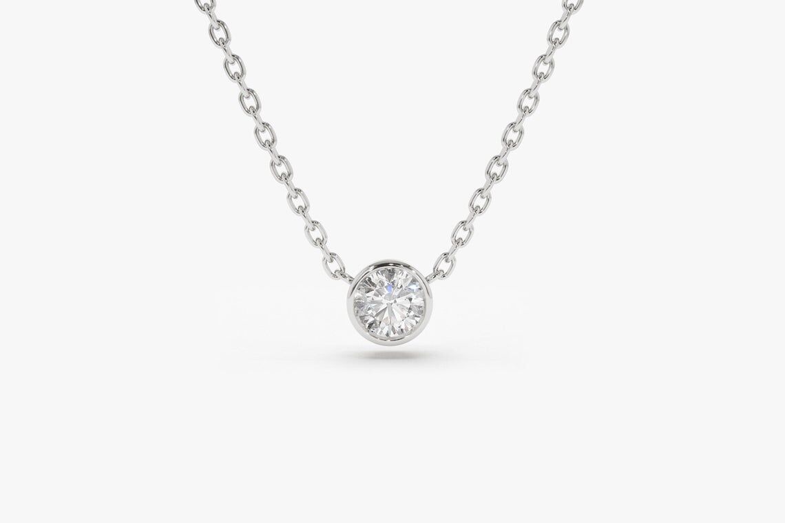 Diamant Kette LYDIA I 585er Weißgold 0,12 Karat