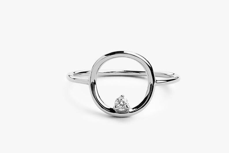 Diamant Ring CIRCLE I 585er Weißgold 0,065 Karat